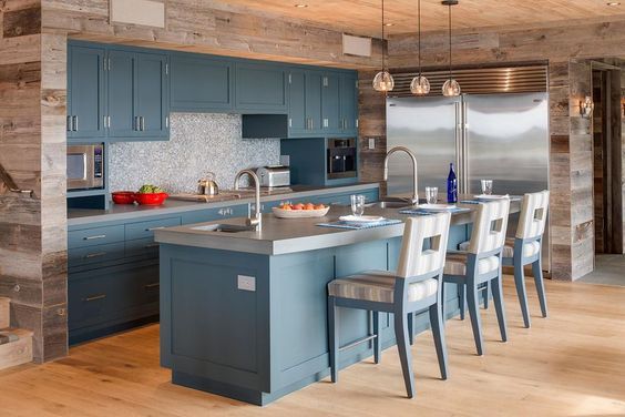 Nice Blue Kitchen Cabs